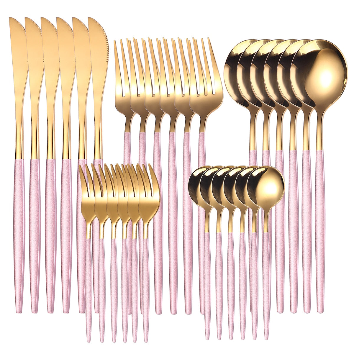 30pcs Stainless Steel Dinnerware Set