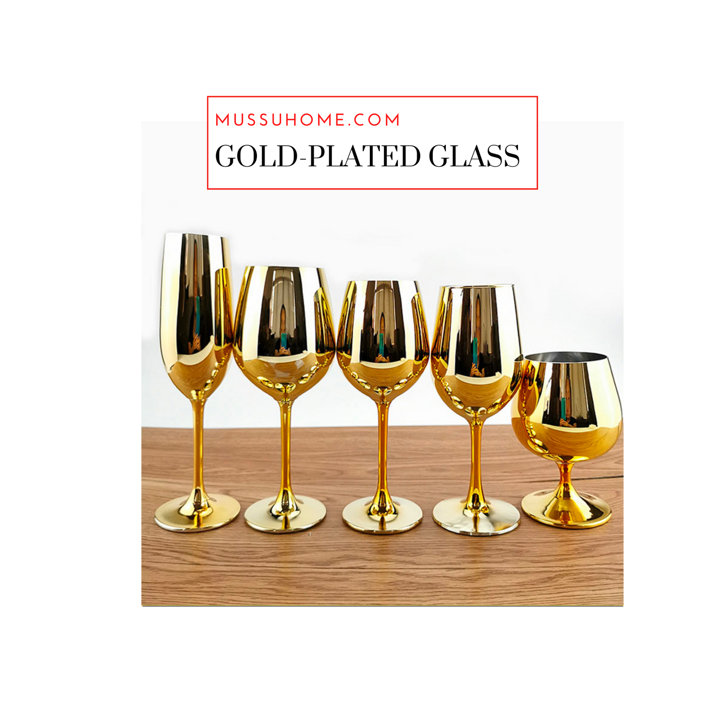 Gold plated Wine & Champagne glass