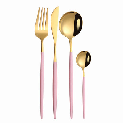 Stainless Steel Gold Cutlery Set