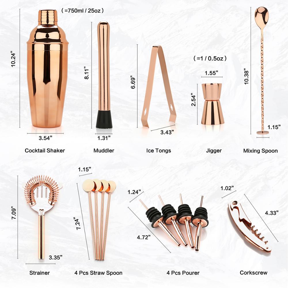 16 piece Cocktail Shaker Making Set