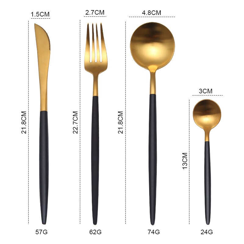 Stainless Steel Gold Cutlery Set