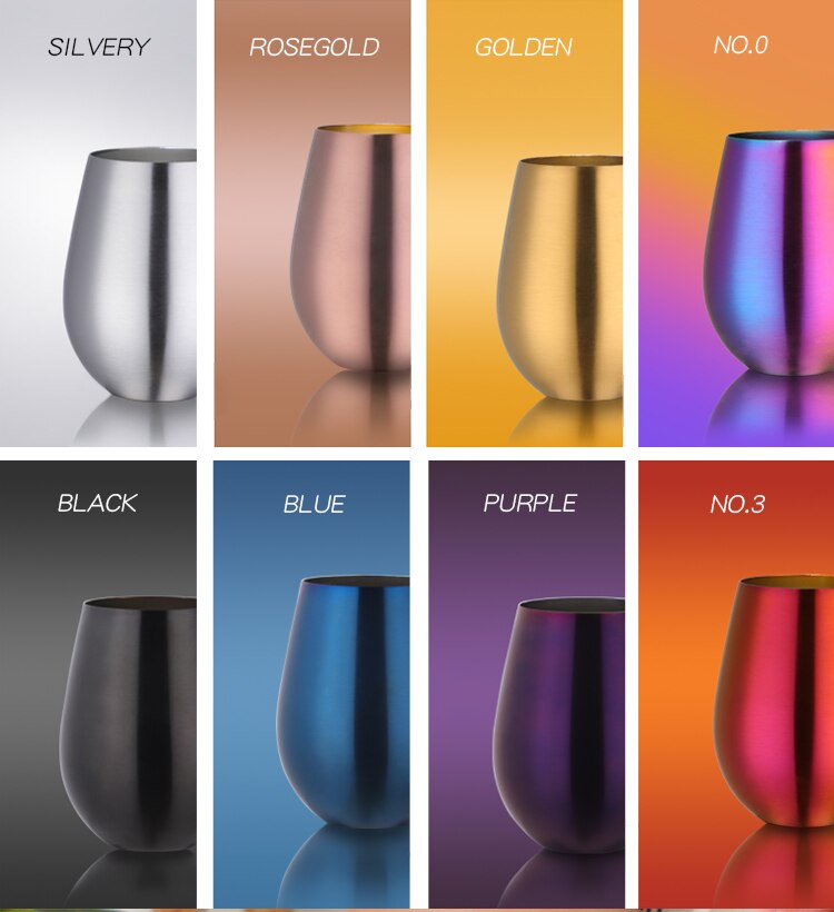 Stainless Steel Stemless Wine Glass