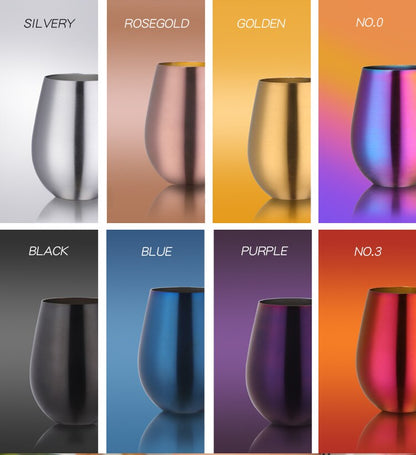 Stainless Steel Stemless Wine Glass