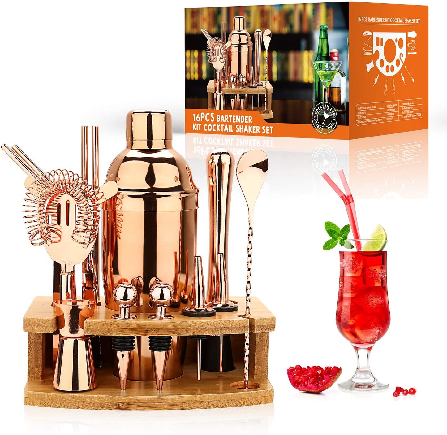 16 piece Cocktail Shaker Making Set