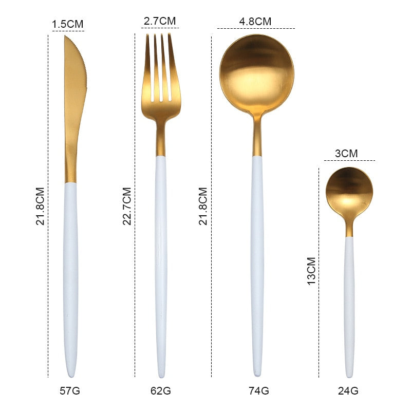 Stainless Steel Gold Cutlery Set