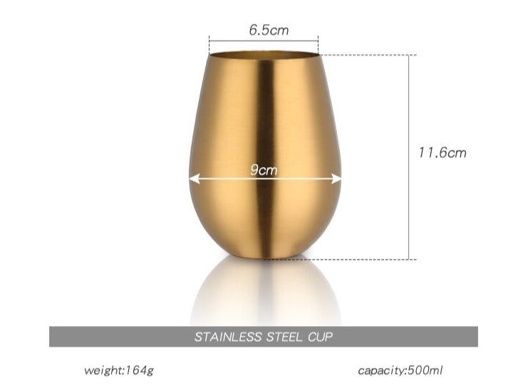 Stainless Steel Stemless Wine Glass