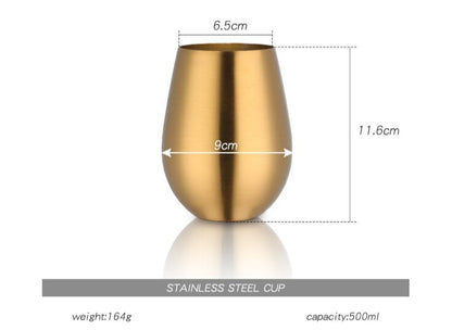 Stainless Steel Stemless Wine Glass