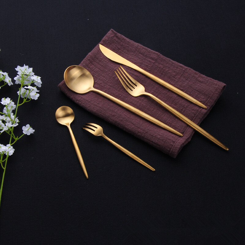 Stainless Steel Gold Cutlery Set