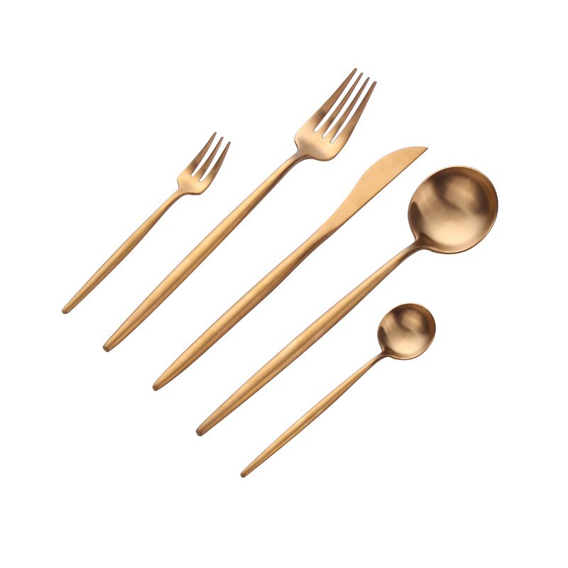 Stainless Steel Gold Cutlery Set