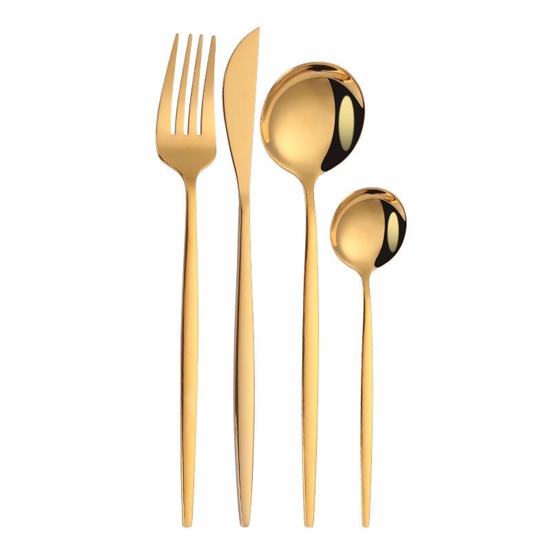 Stainless Steel Gold Cutlery Set