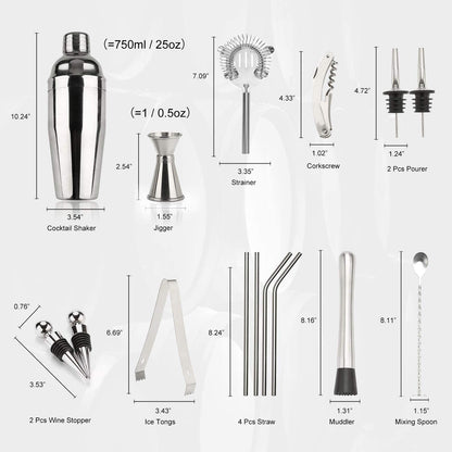 16 piece Cocktail Shaker Making Set