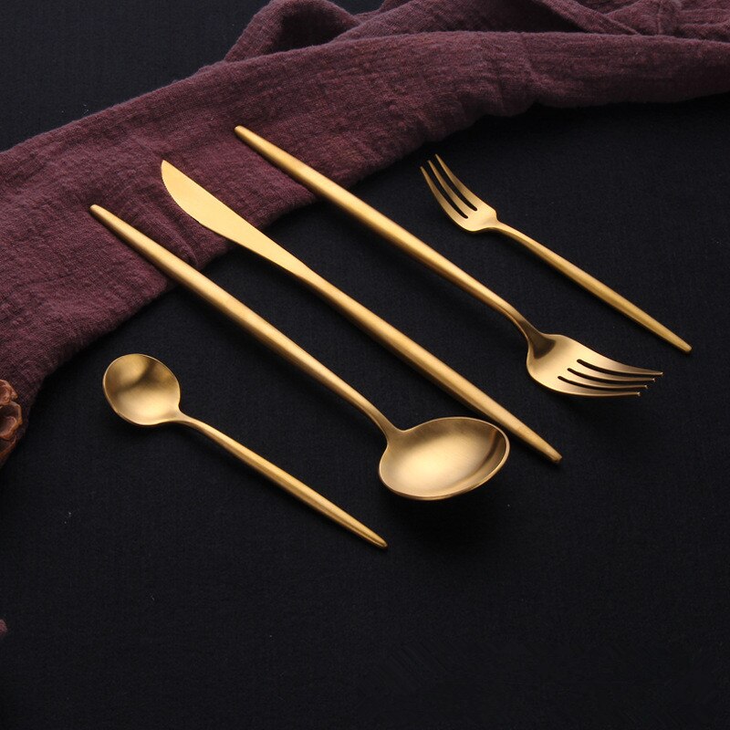 Stainless Steel Gold Cutlery Set