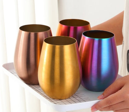 Stainless Steel Stemless Wine Glass