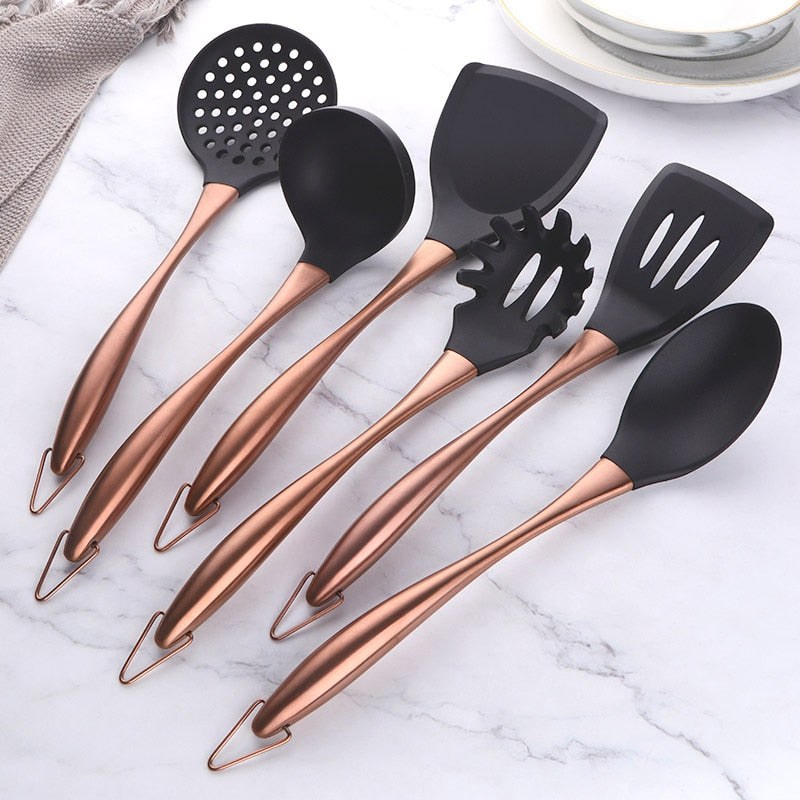 Stainless Steel Silicone Head Ladle Colander Set