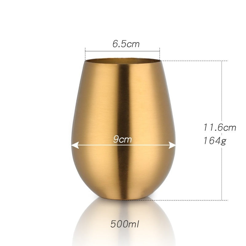 Stainless Steel Stemless Wine Glass