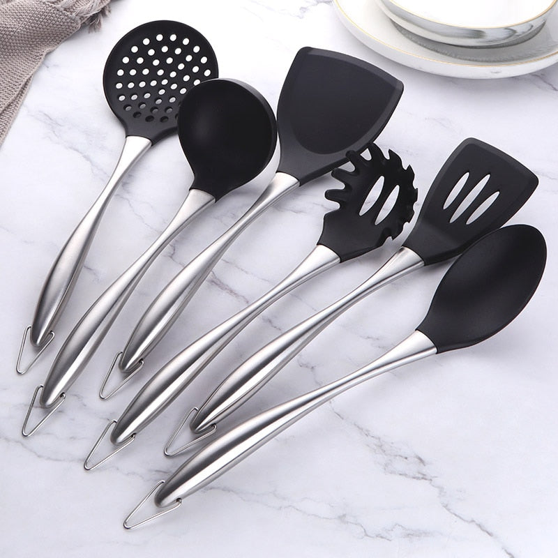 Stainless Steel Silicone Head Ladle Colander Set