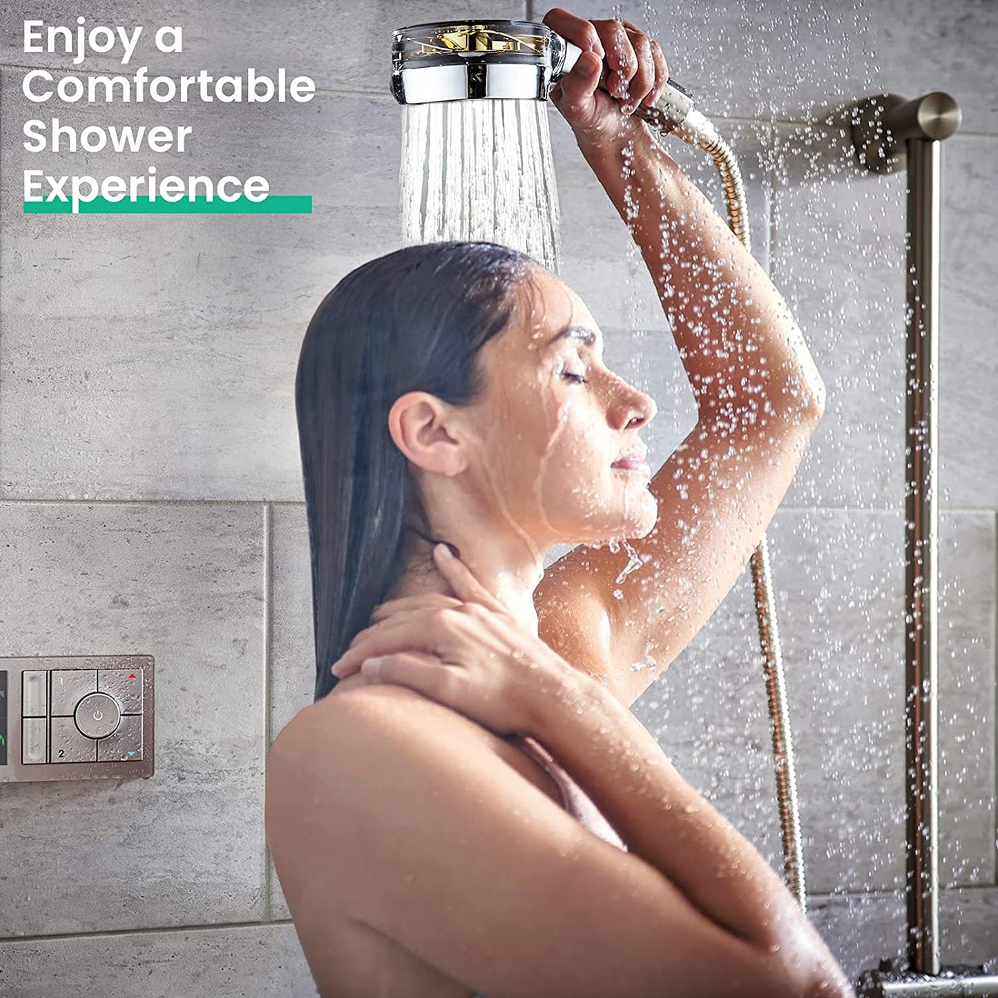 Turbo Propeller Rainfall Handheld Shower