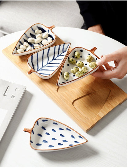 Ceramic Leaf Shape Seasoning Bowl