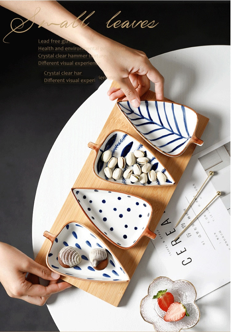 Ceramic Leaf Shape Seasoning Bowl