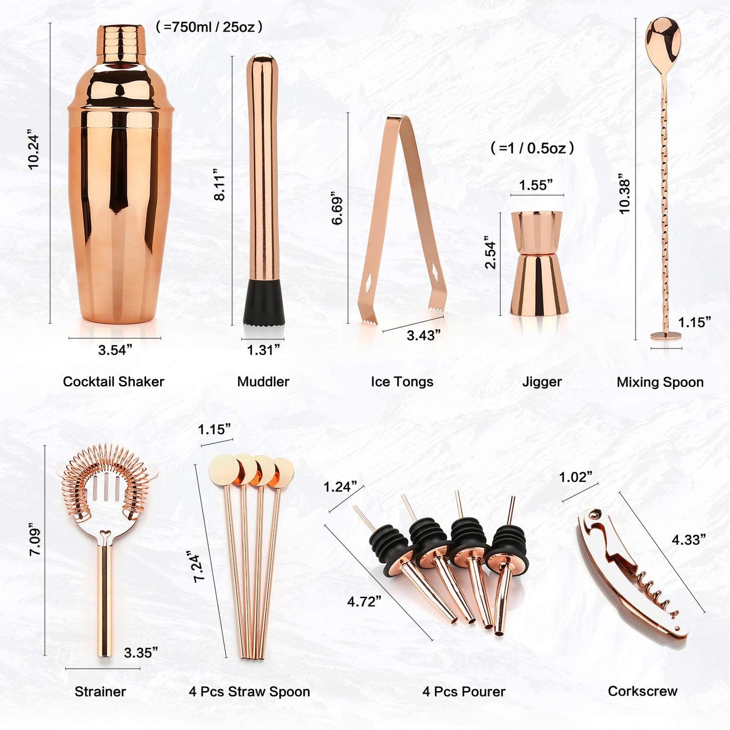 16 piece Cocktail Shaker Making Set