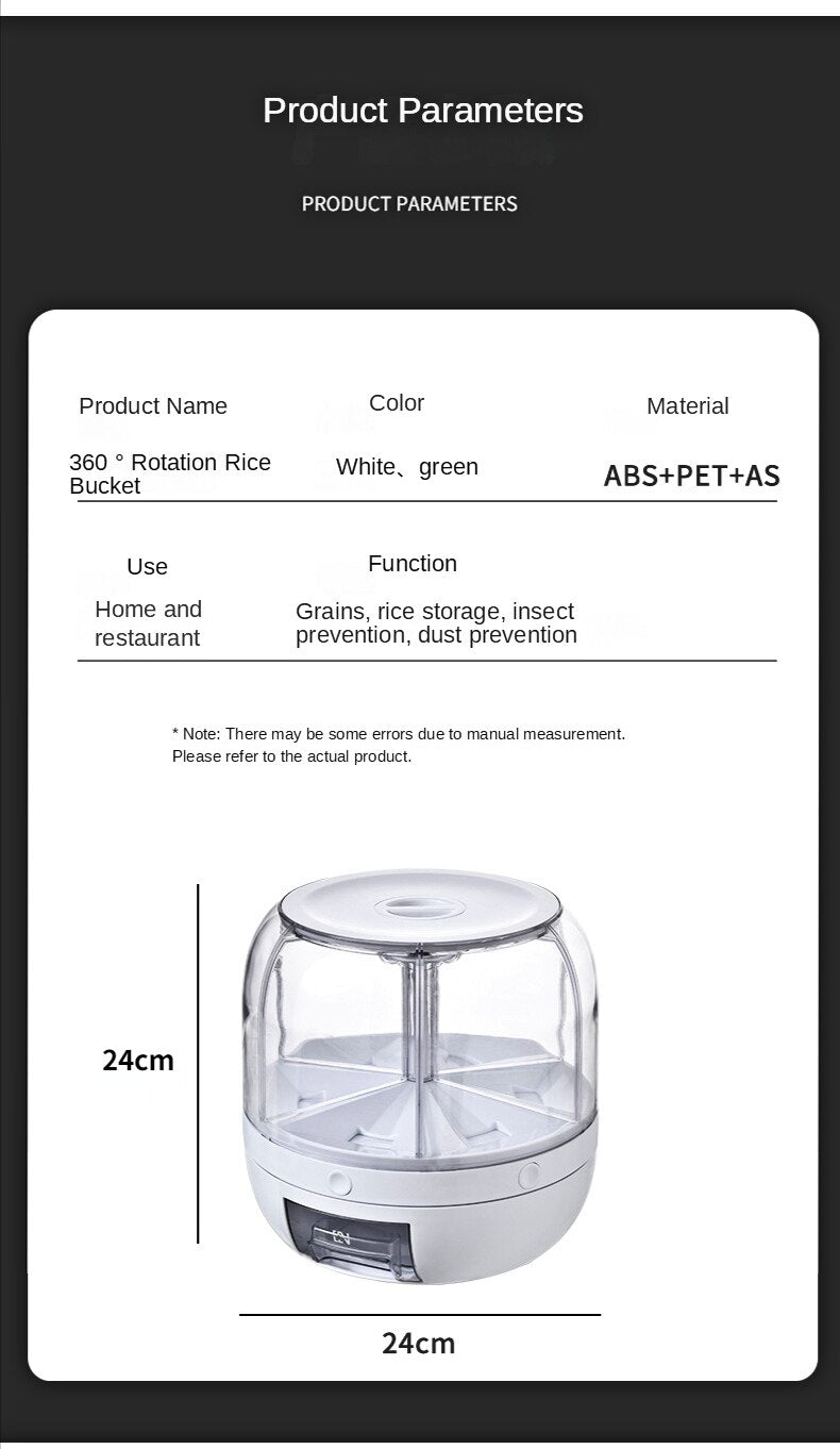 6 Compartment 360° Rotatable Container