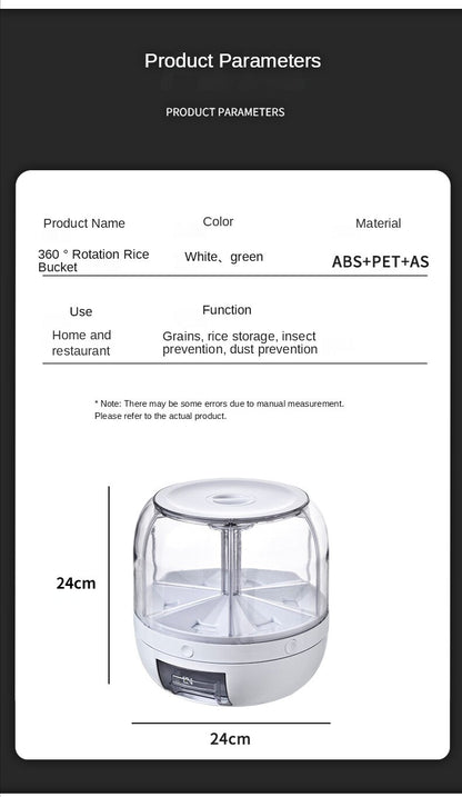 6 Compartment 360° Rotatable Container